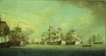 Knowles Action Batailles navales Peinture à l'huile